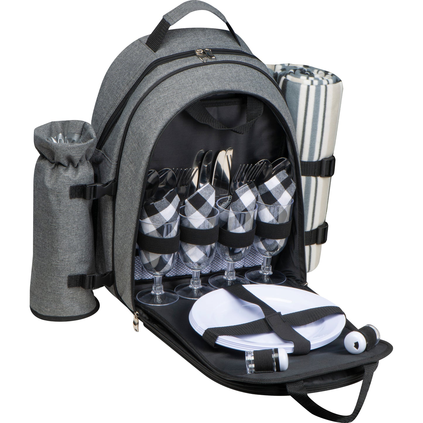Picknickrucksack für 4 Personen mit Picknickdecke EARL