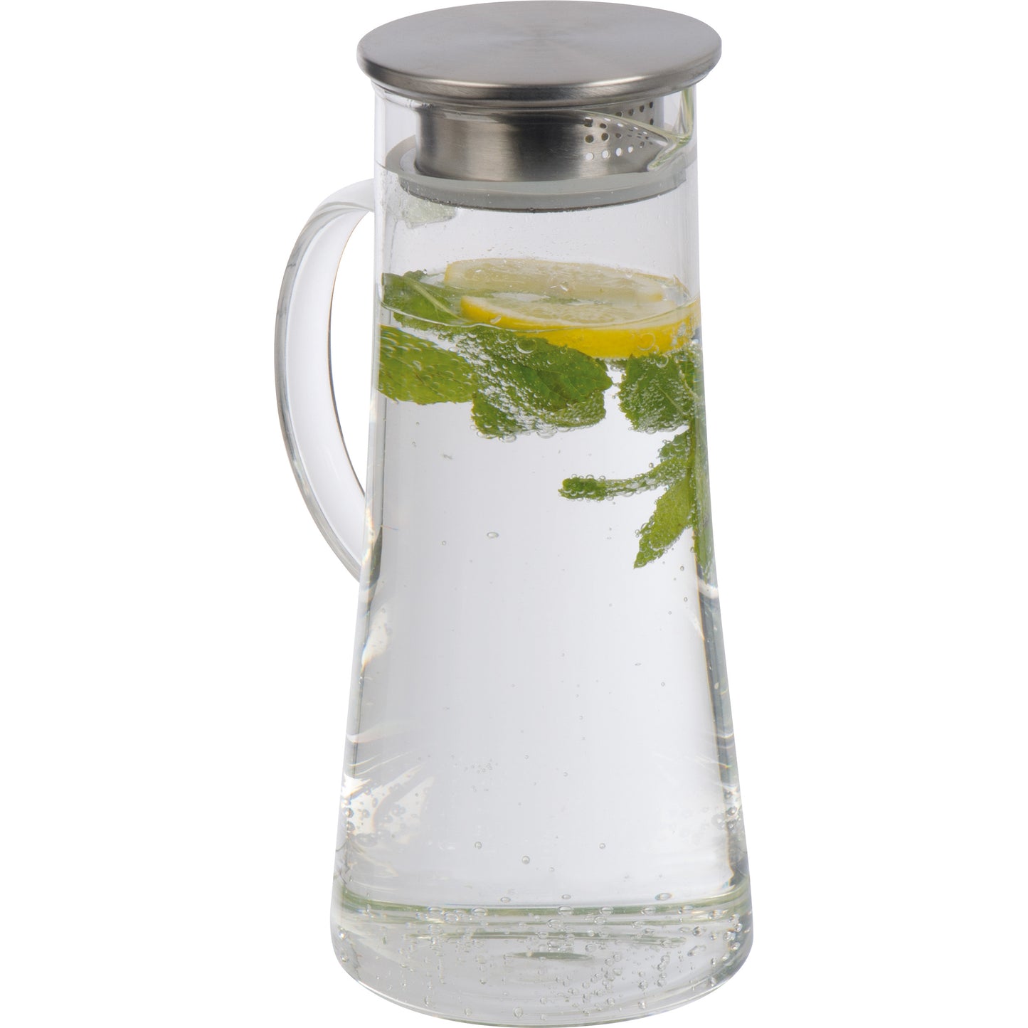 Glaskaraffe mit Edelstahldeckel, 1.350ml ELLIOTT