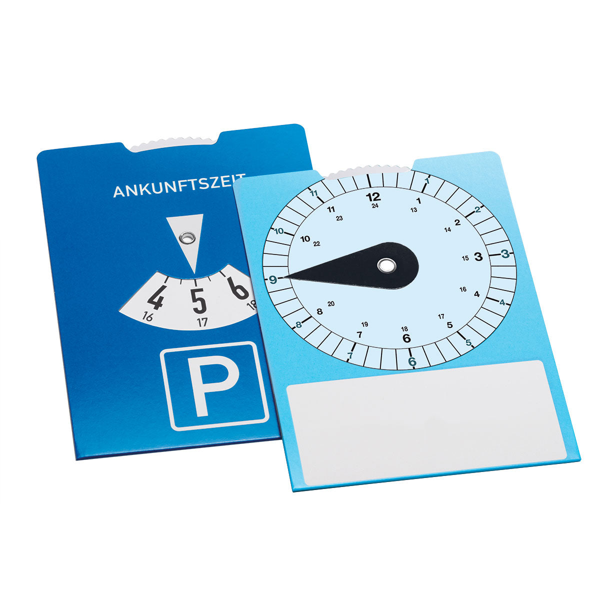 Kartonparkscheibe "Pendler" blau
