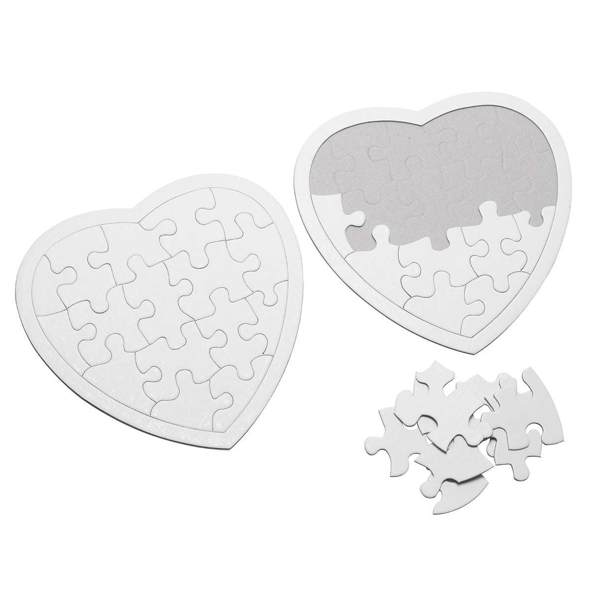 Puzzle "Herz" weiß