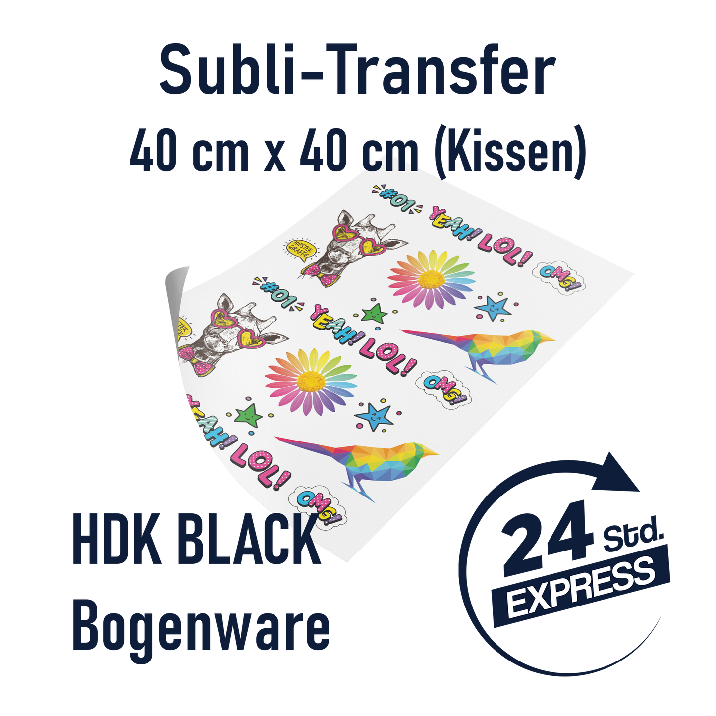 Subli-Transfer "Kissen" 40 x 40 cm Express