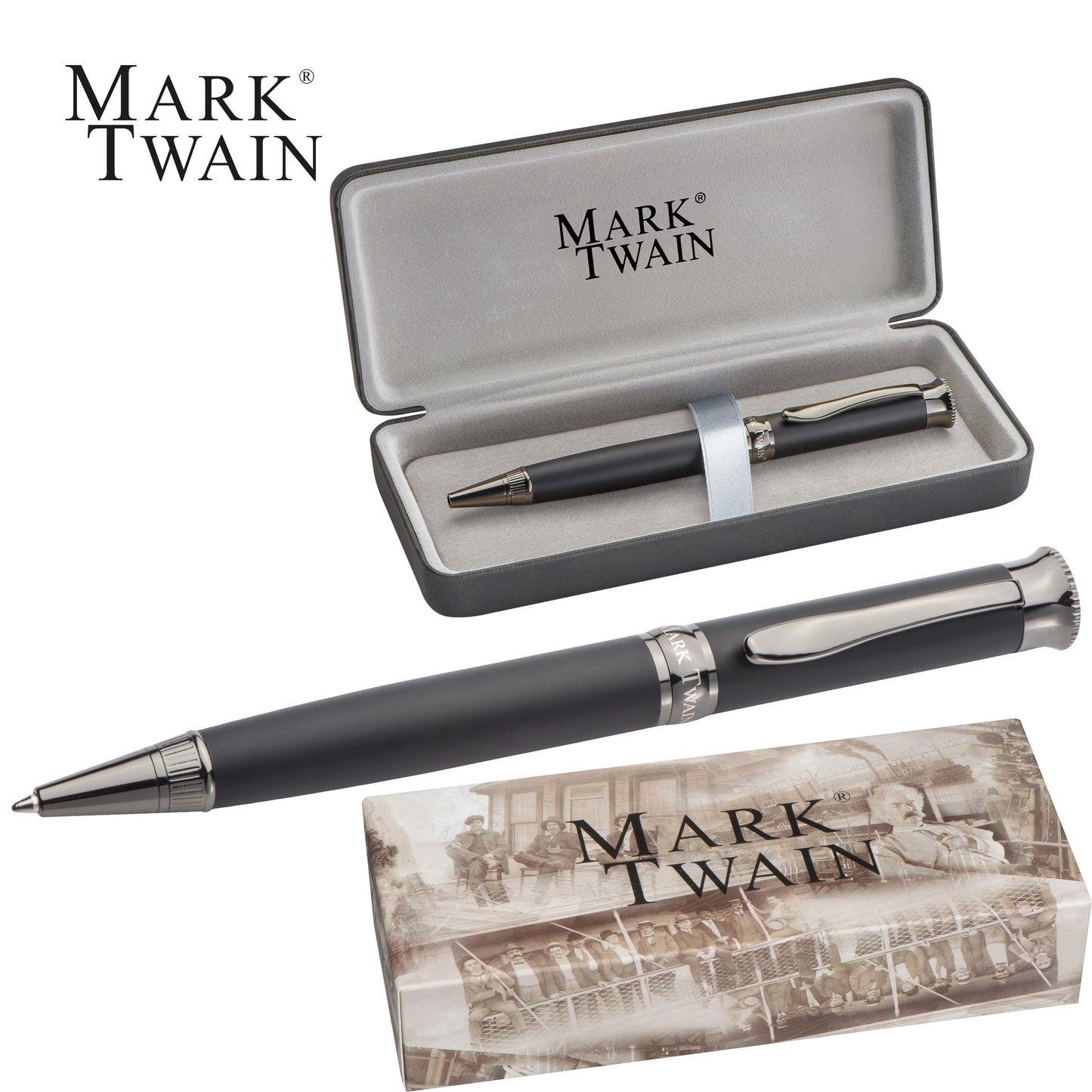 Mark Twain Kugelschreiber aus Metall FELICJA
