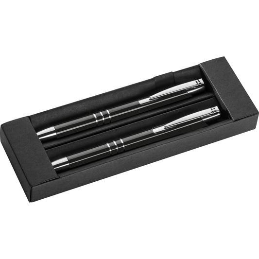 Schreibset mit Kugelschreiber und Druckbleistift aus Metall KELLY
