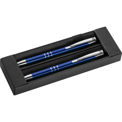 Schreibset mit Kugelschreiber und Druckbleistift aus Metall KELLY