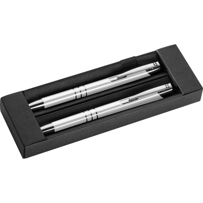 Schreibset mit Kugelschreiber und Druckbleistift aus Metall KELLY