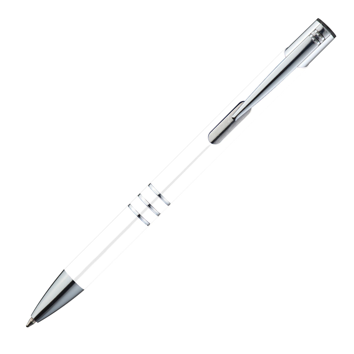 Kugelschreiber aus Metall mit 3 Zierringen ESTEBAN
