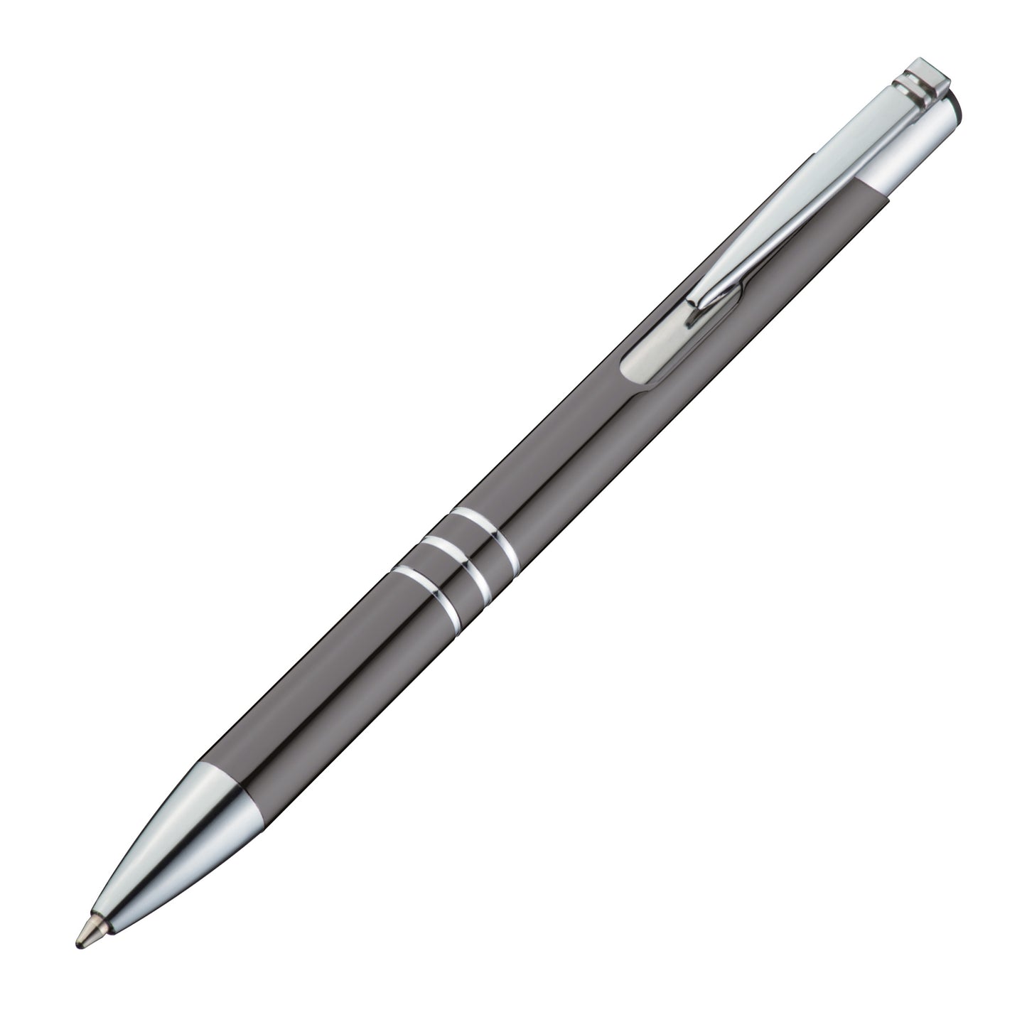 Kugelschreiber aus Metall mit 3 Zierringen ESTEBAN