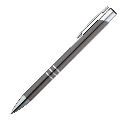 Kugelschreiber aus Metall mit 3 Zierringen ESTEBAN