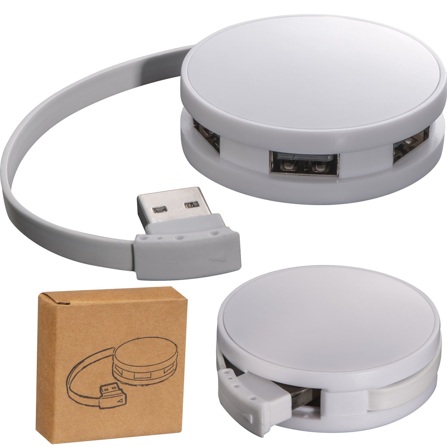 USB Hub aus Kunststoff mit 4 Anschlüssen SUSAN
