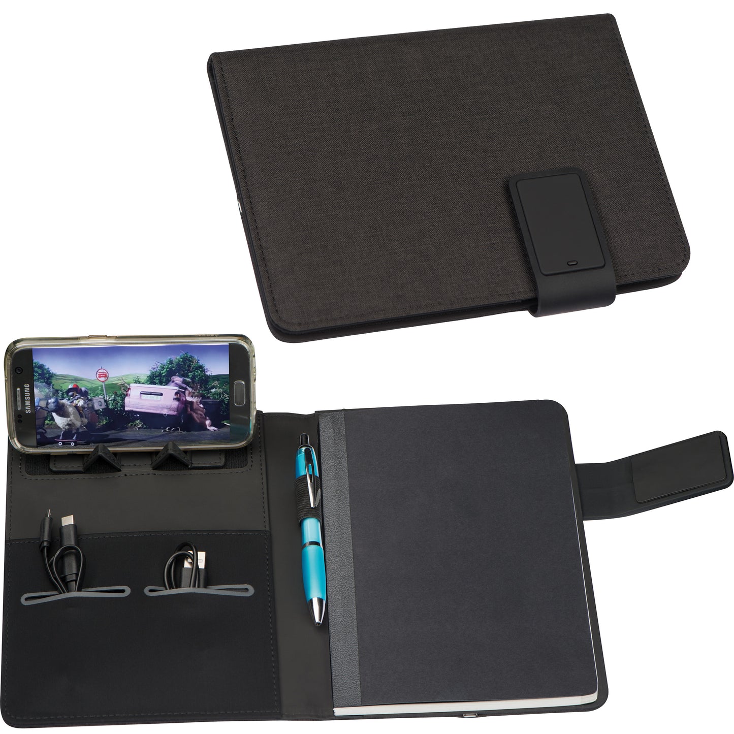 A5 Schreibmappe mit integrierter Powerbank GIACOMO