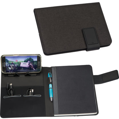 A5 Schreibmappe mit integrierter Powerbank GIACOMO