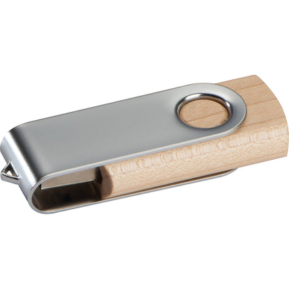 USB Stick aus hellem Holz 4GB KLAUDIA