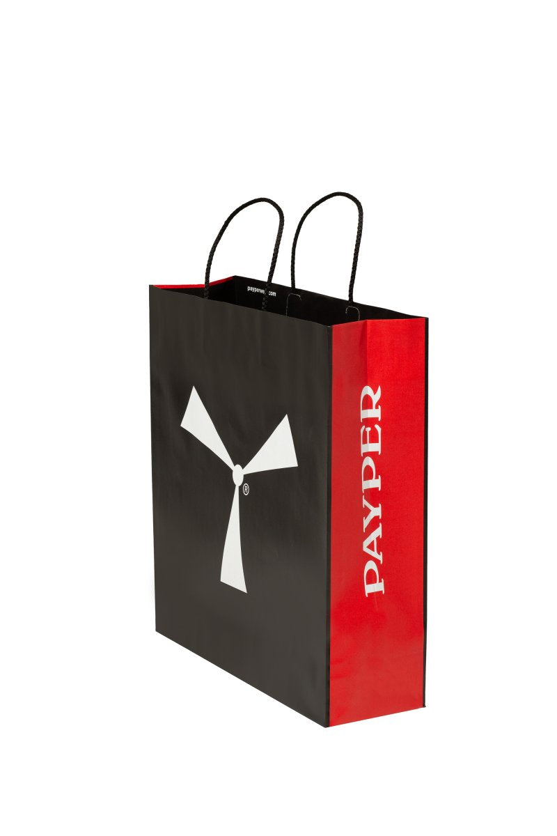 PACK 30X MID-SHOPPING BAG ED3 SCHWARZ/ROT