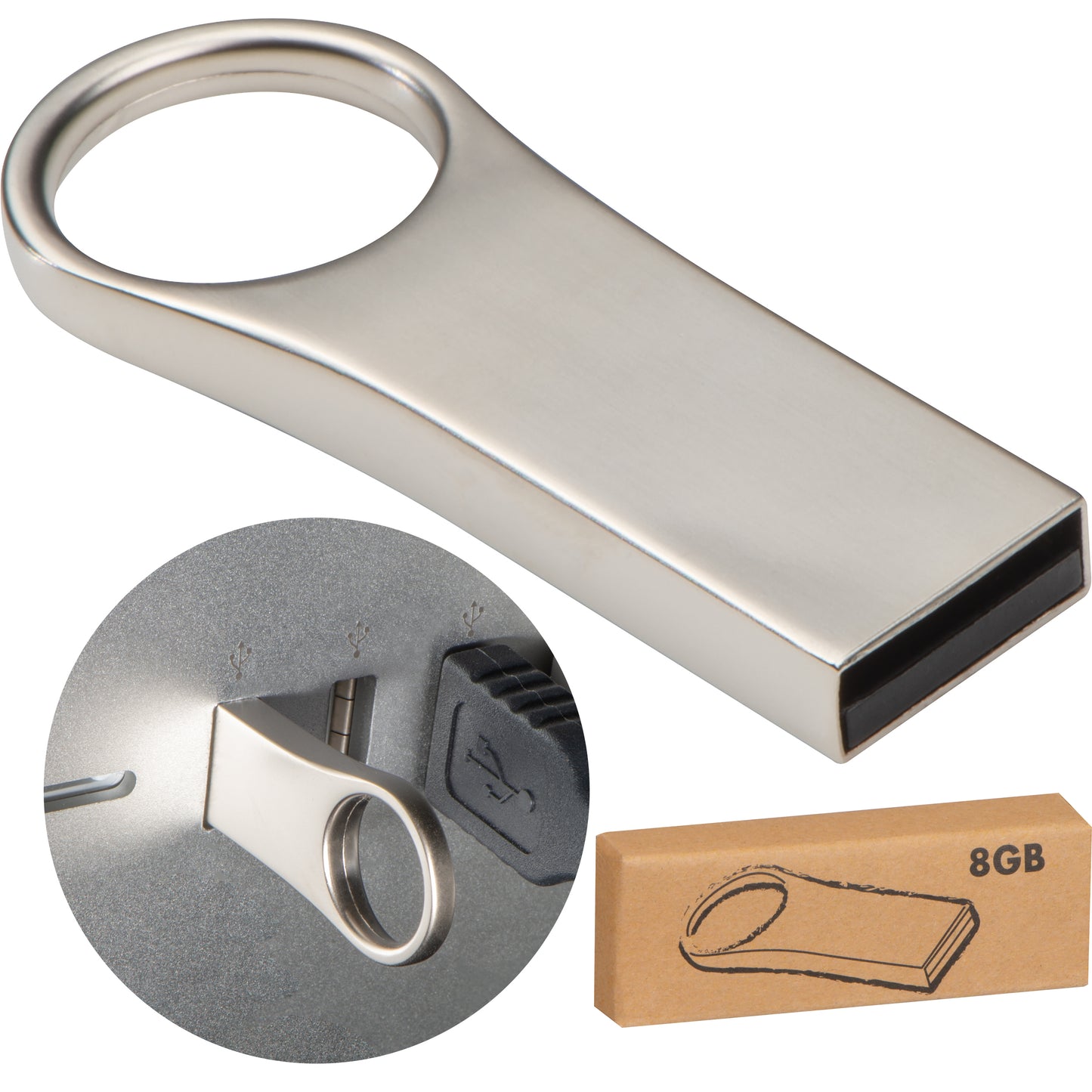 USB Stick aus Metall 8GB ROSEMARIE