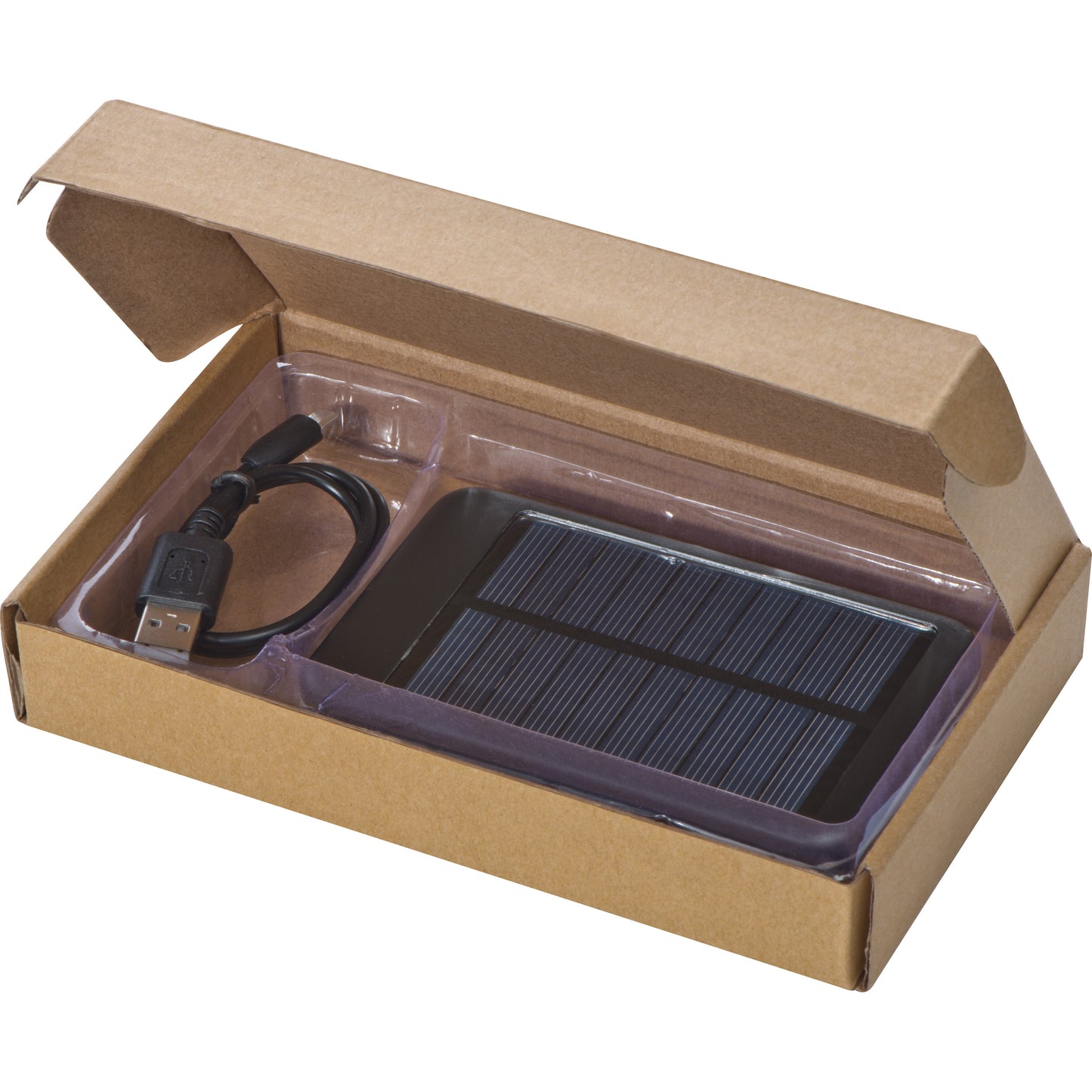 Solar Powerbank aus Metall mit 4.000 mAh LEONARD