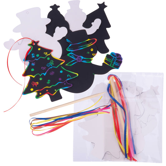 Kratzpapier Ornamente Set zum Aufhängen PROKOP