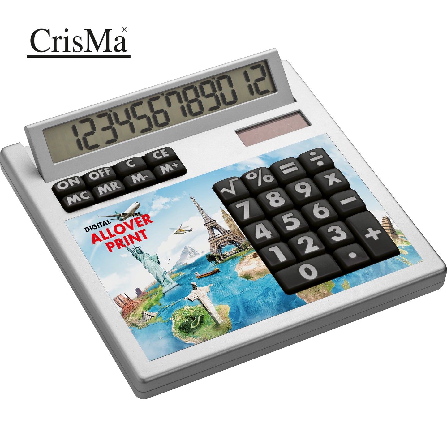 Tischrechner Eigendesign mit 12 Digits aus Kunststoff GENEVIEVE