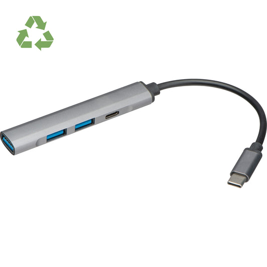 USB Hub aus recyceltem Aluminium HILDEGARDA