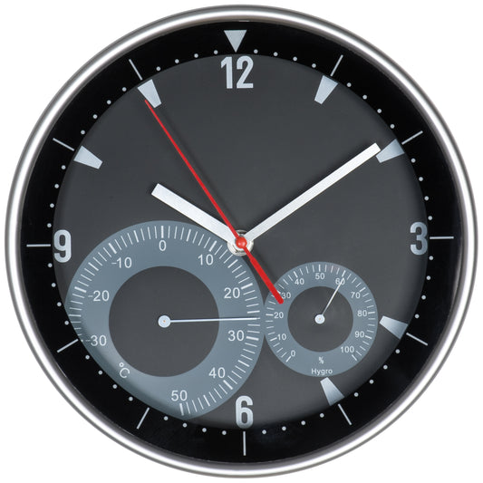 Wanduhr mit Hygro - und Thermometer GEORGE