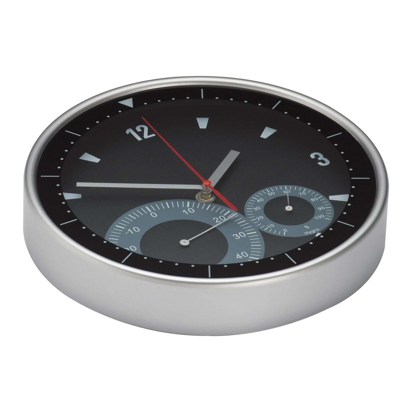 Wanduhr mit Hygro - und Thermometer GEORGE