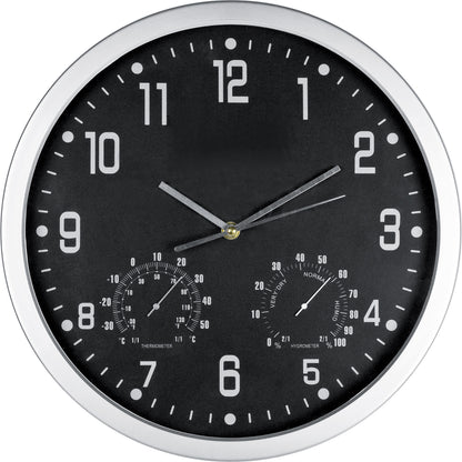Wanduhr mit Hygro - und Thermometer MALCOLM