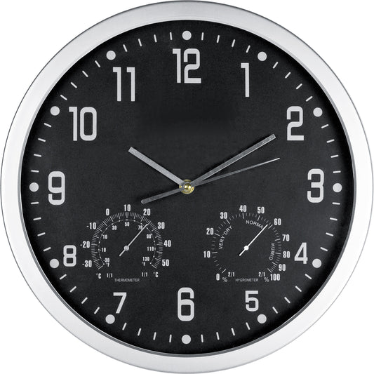 Wanduhr mit Hygro - und Thermometer MALCOLM