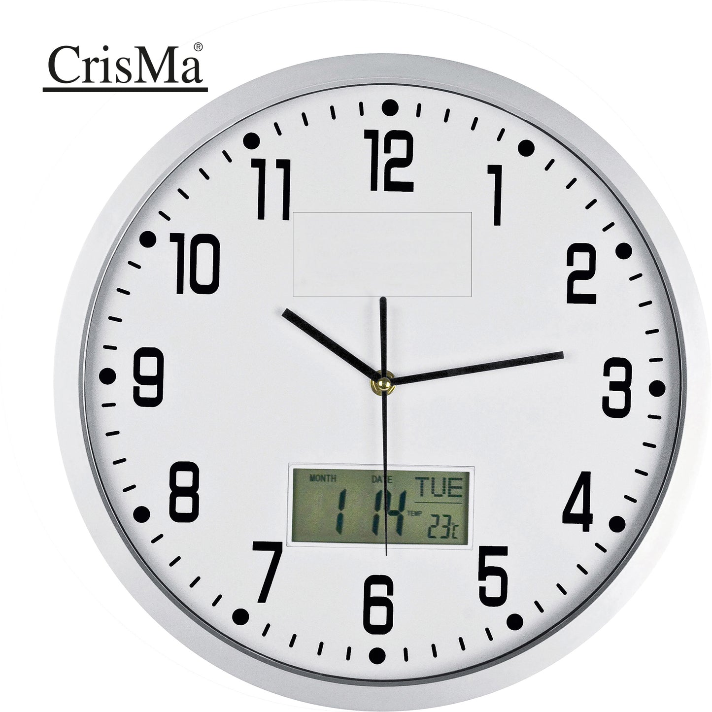 Analoge Wanduhr mit Digitalanzeige FRED