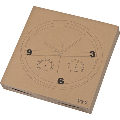 Wanduhr mit Hygro - und Thermometer, halbes Display bedruckbar ERICH