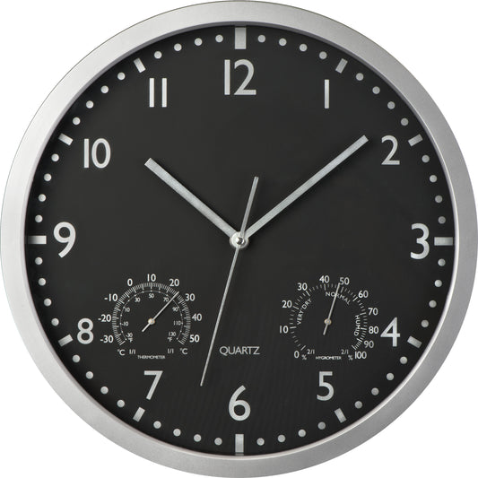 Wanduhr mit Hygro - und Thermometer LUIZA