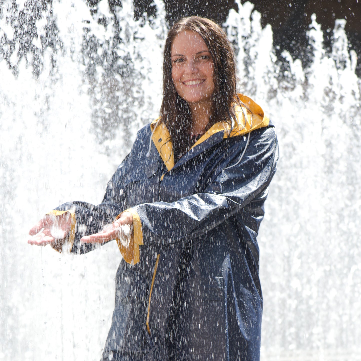 Zweifarbige Wende Regenjacke CORA