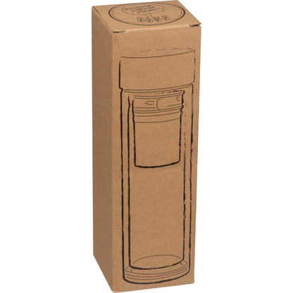 Vakuum Borosilikat Glasflasche mit Teesieb, 420ml HENDRIK