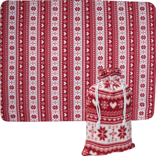 Weihnachtliche Kuscheldecke MARIANNE