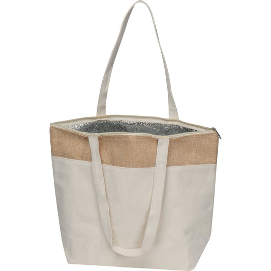 Kühltasche aus Baumwolle und Jute CARMELA
