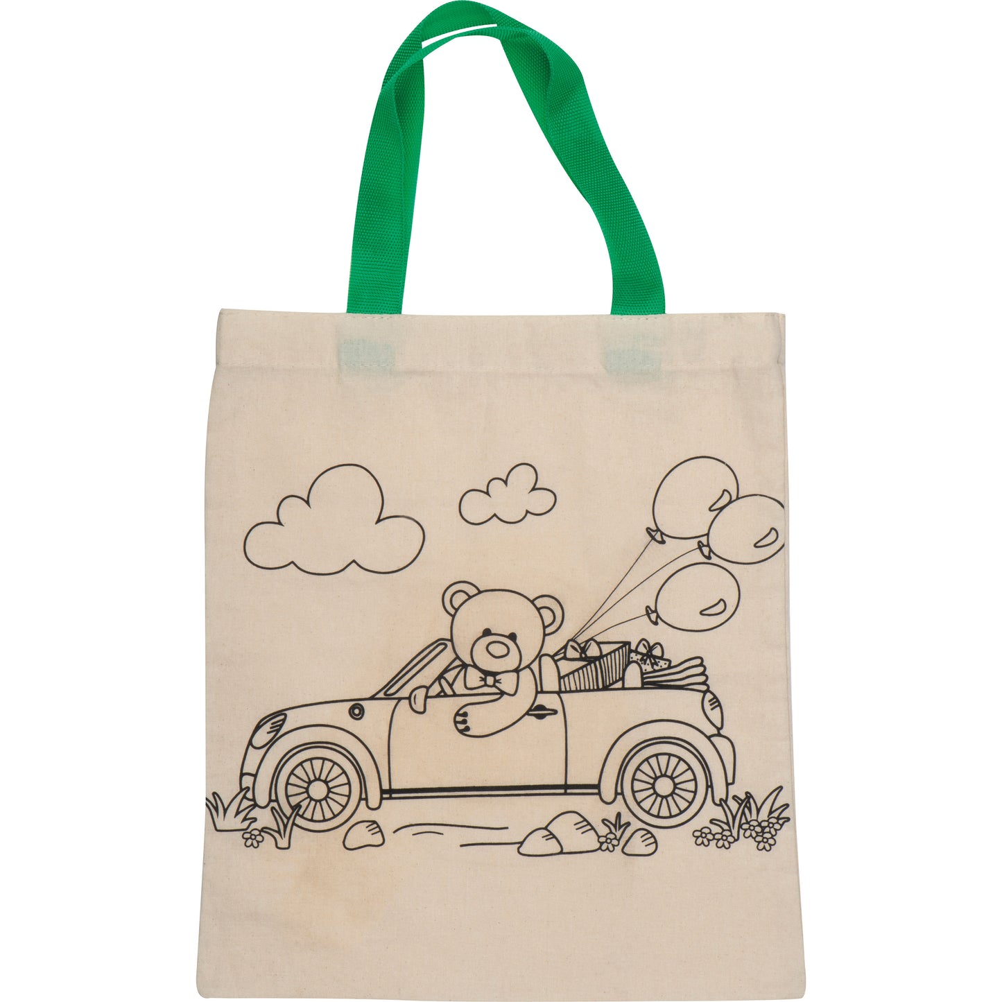 Baumwolltasche zum Ausmalen OLIVE