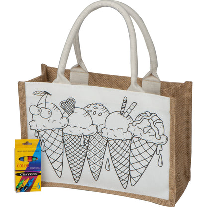 Jute Baumwolltasche zum Ausmalen ELISA