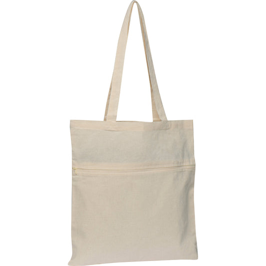 Baumwolltasche mit Reißverschlussfach NORBERT