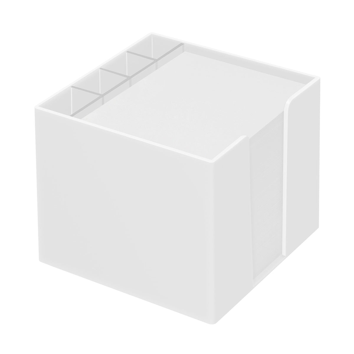 Zettelbox mit Köcher "Epsilon" weiß