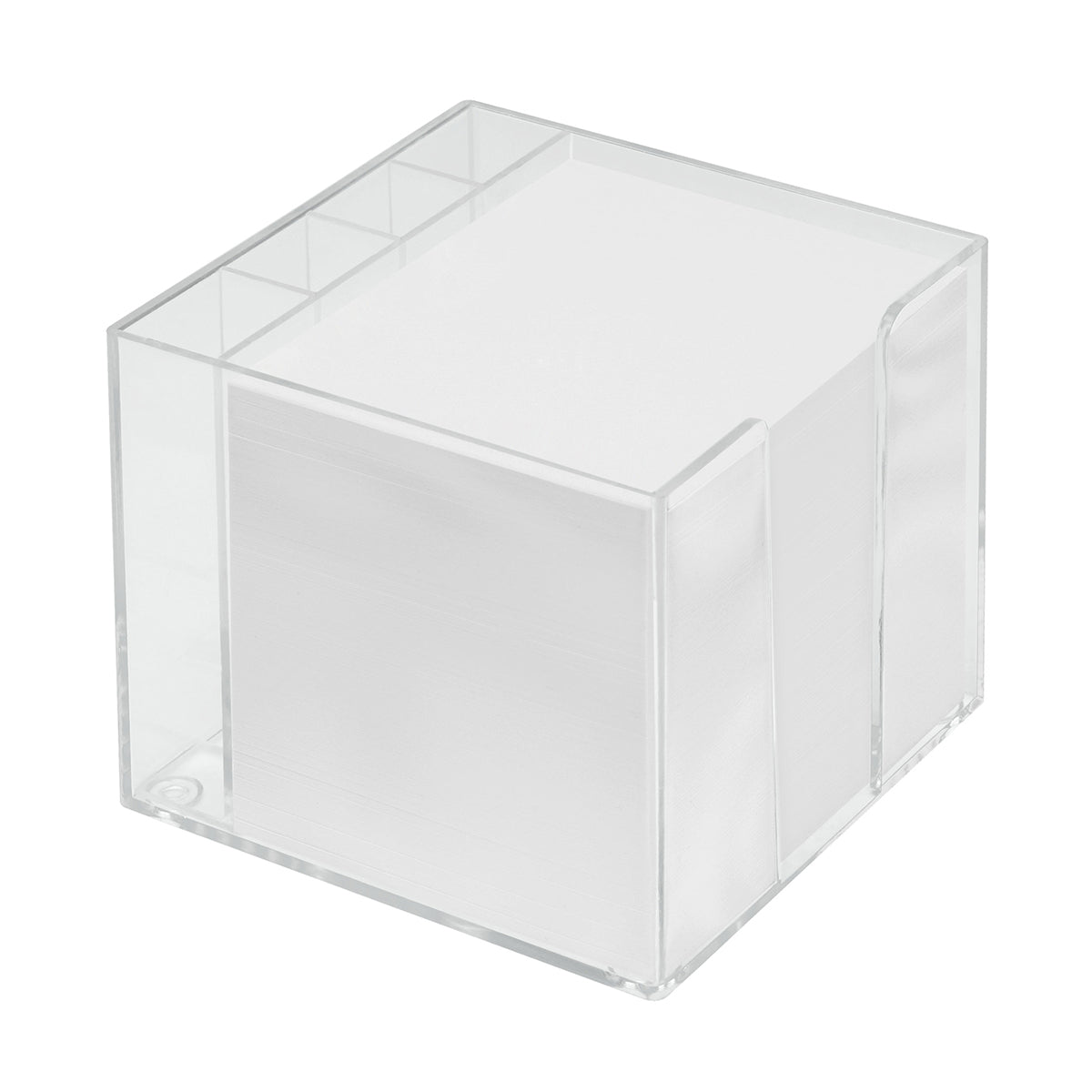 Zettelbox mit Köcher "Epsilon" glasklar