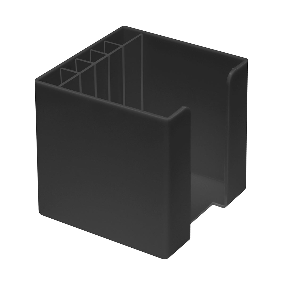 Zettelbox mit Köcher "Alpha" schwarz