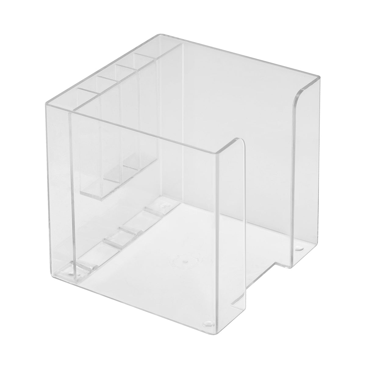 Zettelbox mit Köcher "Alpha" glasklar