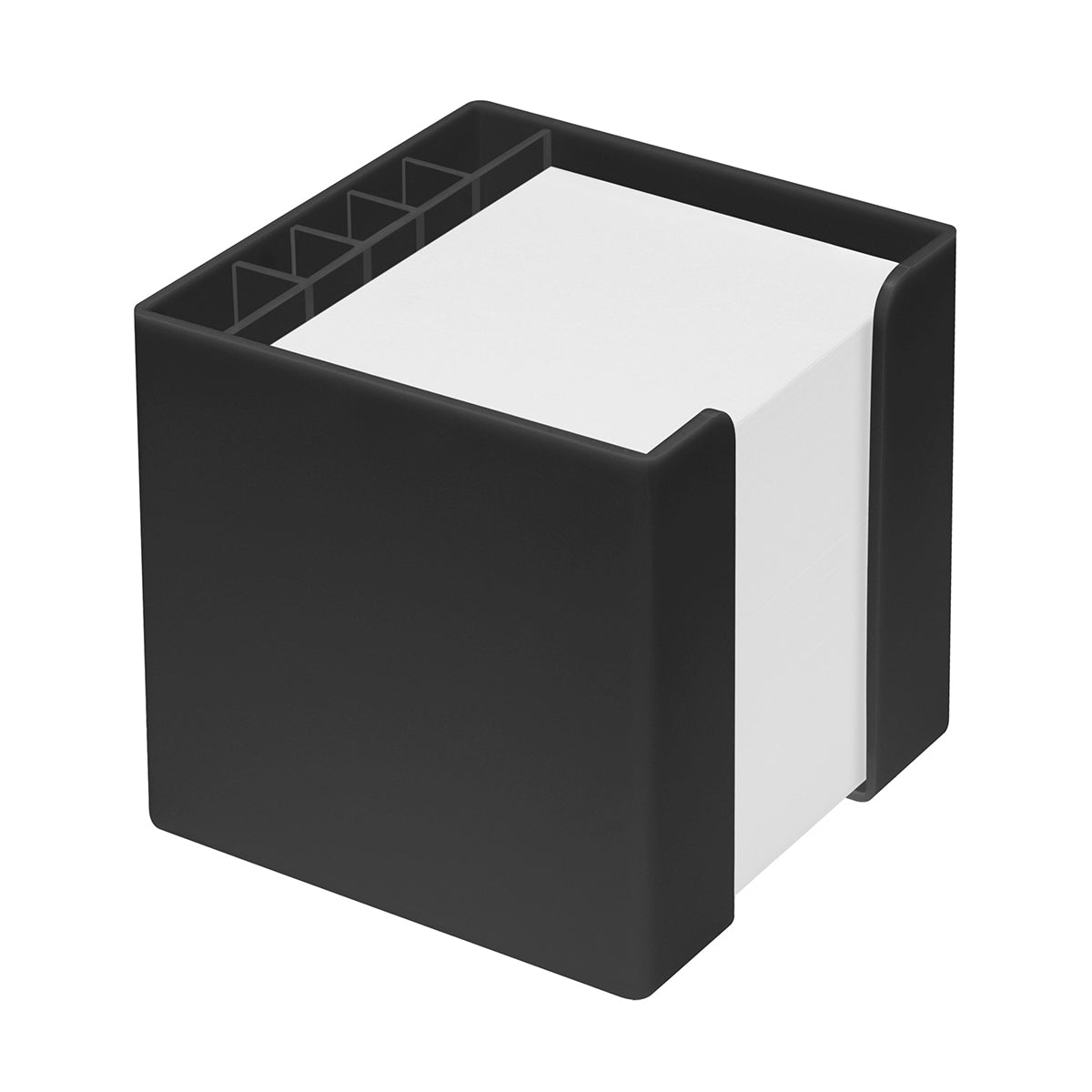 Zettelbox mit Köcher "Alpha" schwarz