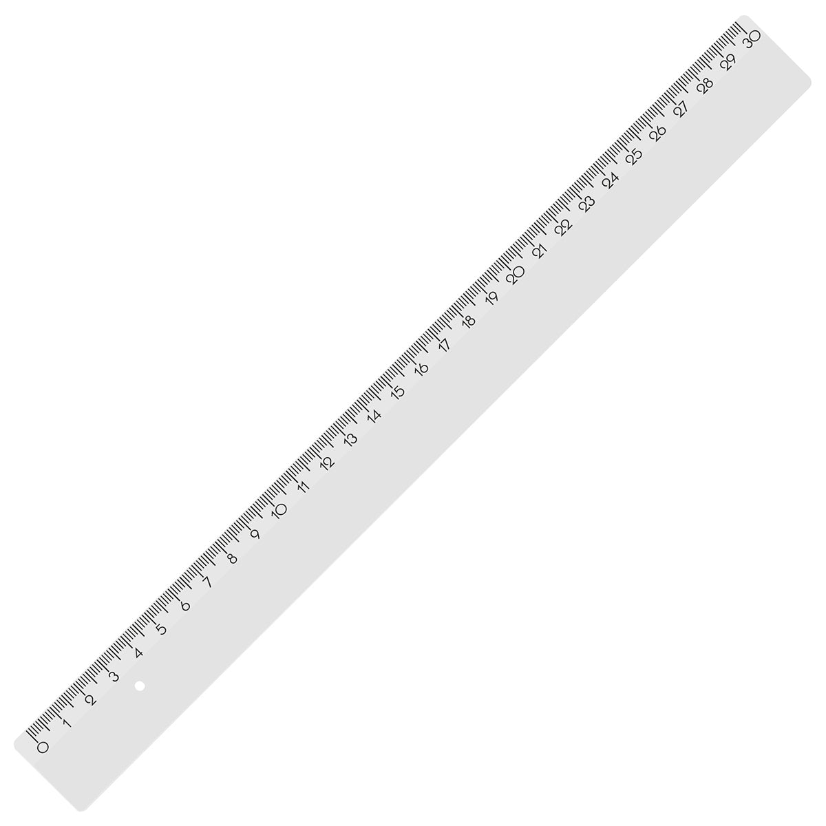 Lineal 30 cm weiß