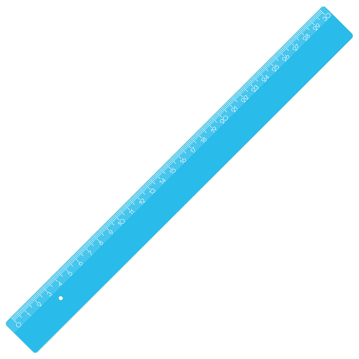 Lineal 30 cm blau