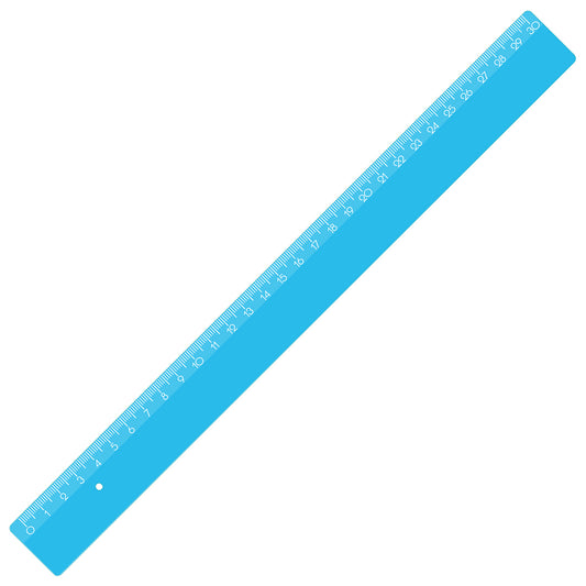 Lineal 30 cm blau
