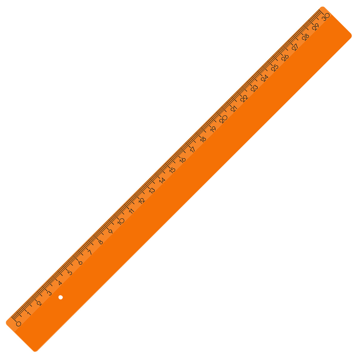 Lineal 30 cm orange