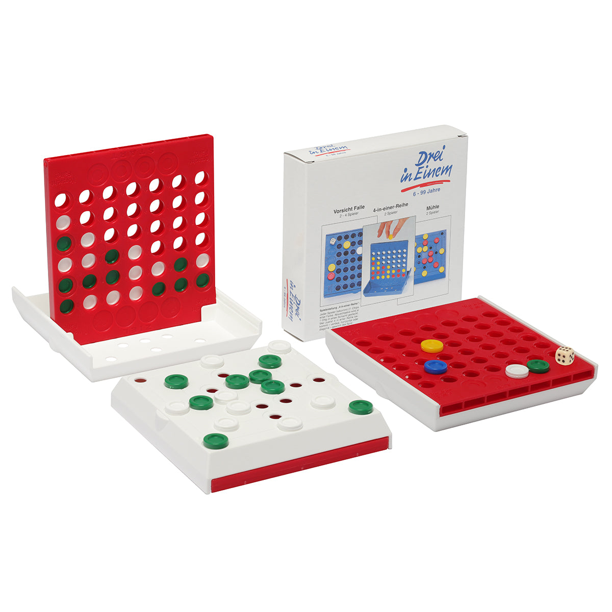 Reisespiel "Trio" rot