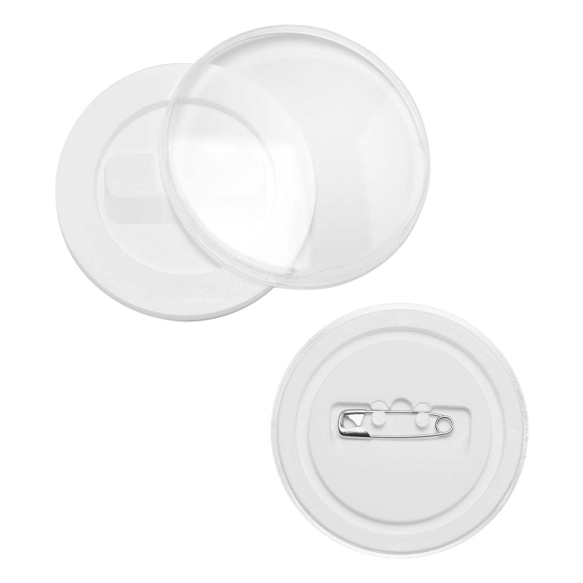 Button, maxi weiß