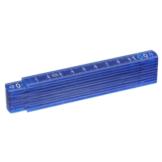 Kunststoff-Zollstock, midi blau-transparent