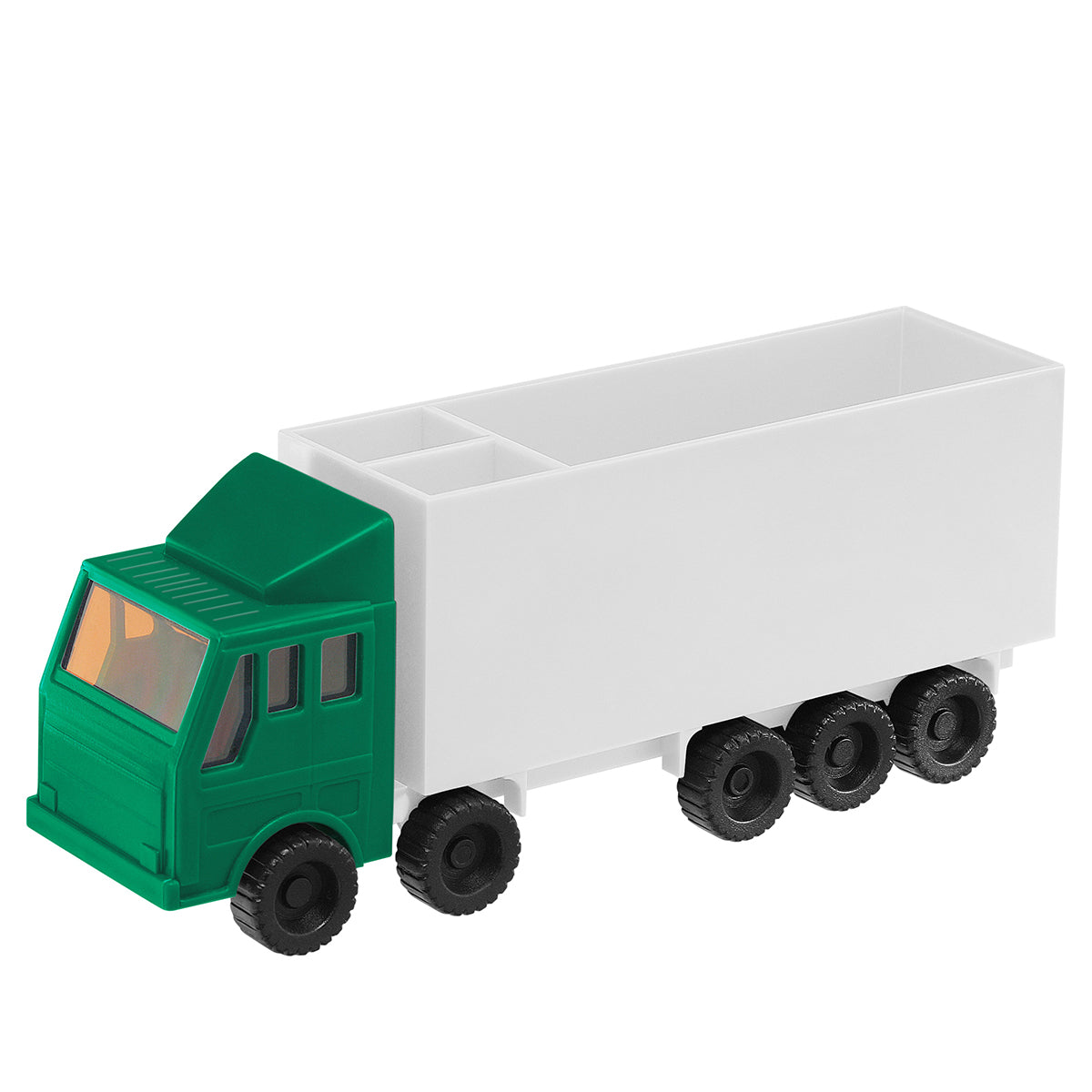 Zettelbox mit Köcher "LKW" grün