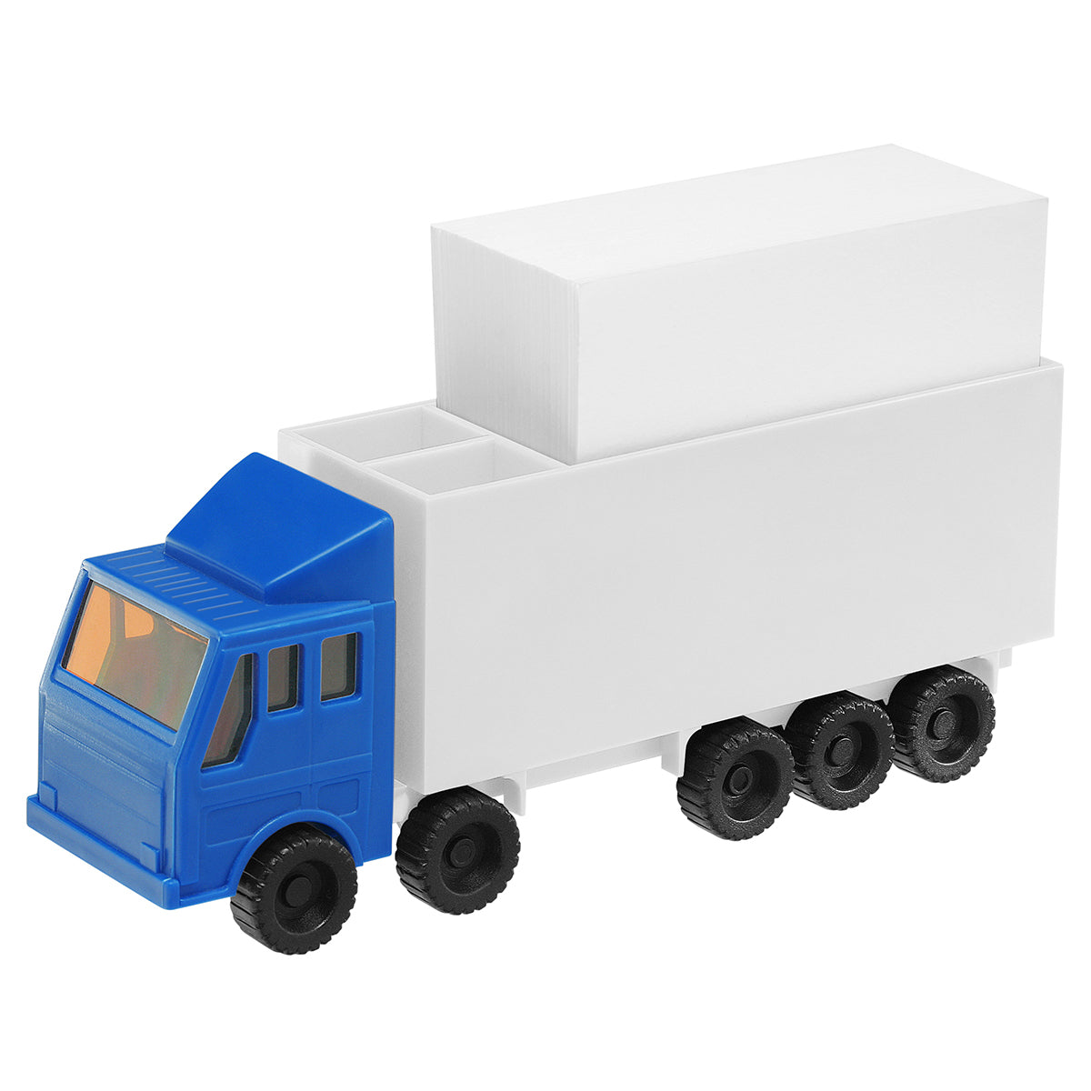 Zettelbox mit Köcher "LKW" blau